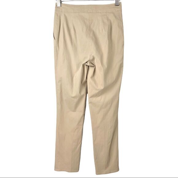 VINTAGE 90’s Armani Exchange Slim Straight Tan Stretch Pants Size 4 - Picture 3 of 7